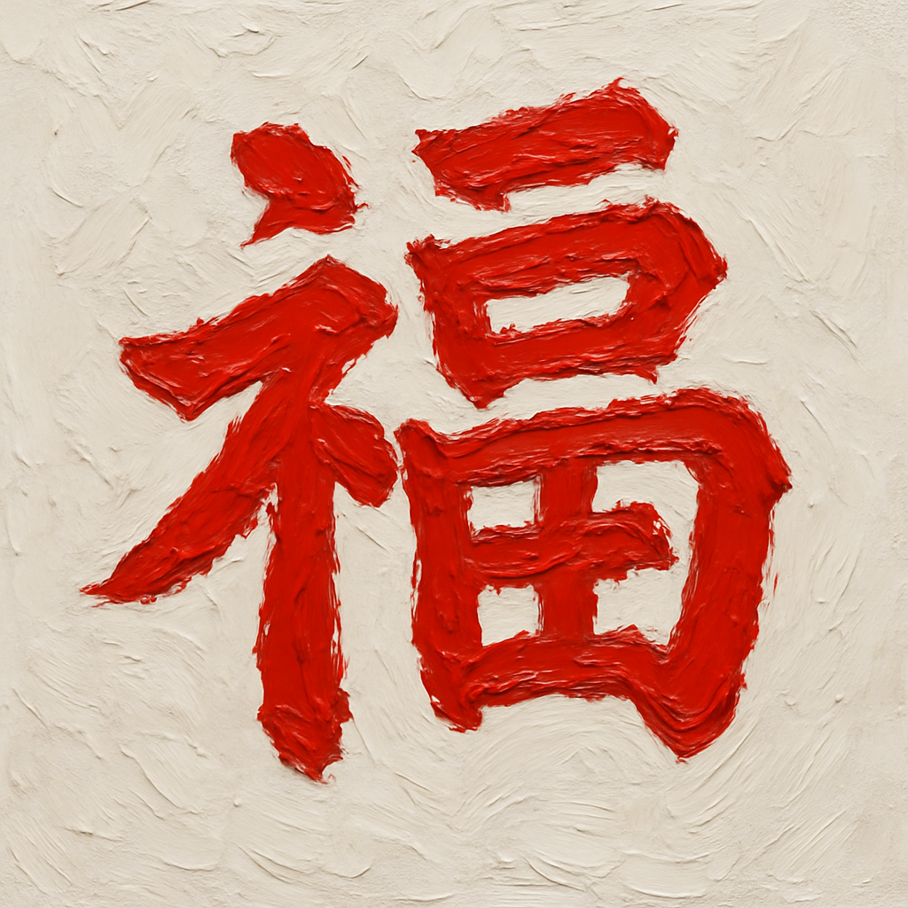 福 Impasto Kanji - Blessing