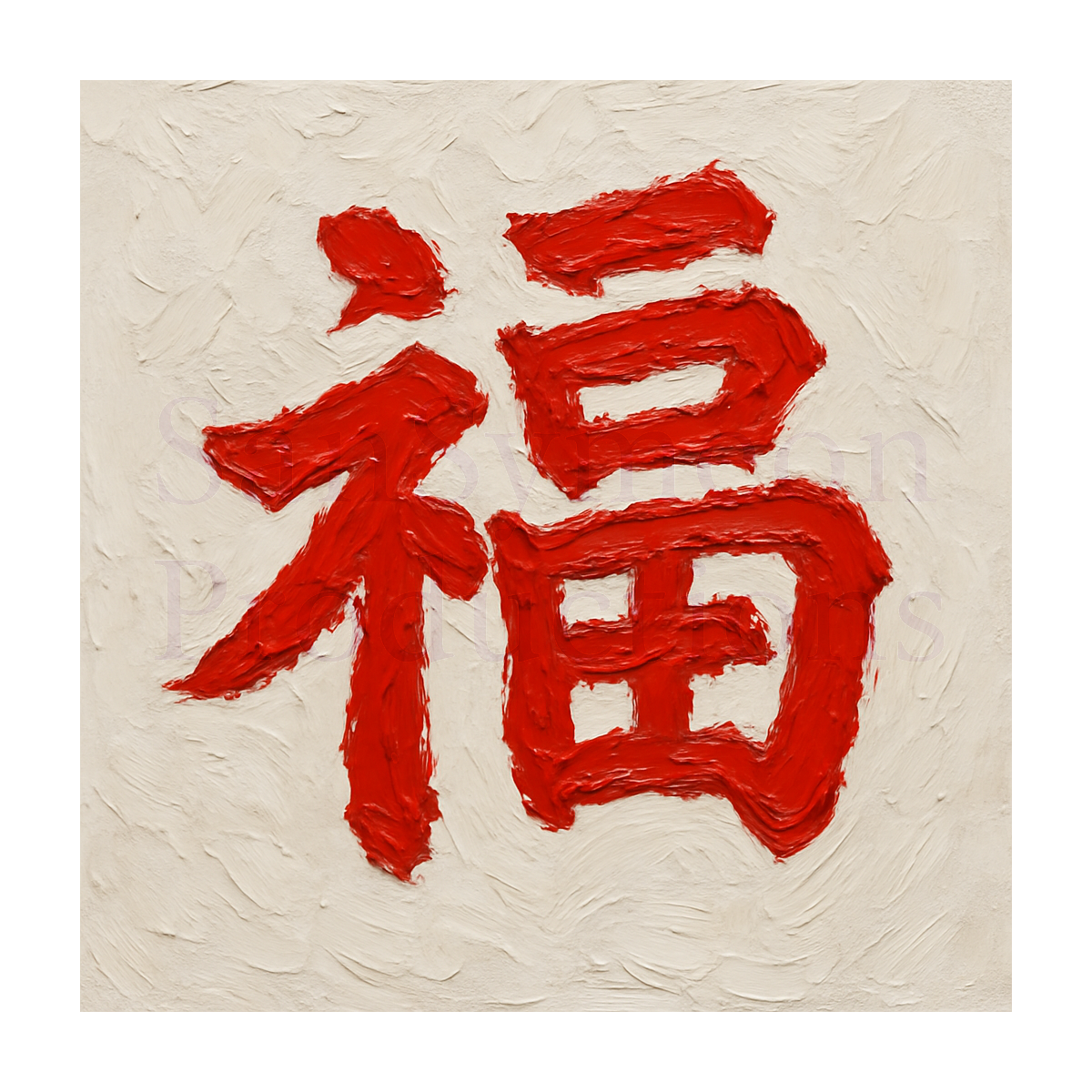 福 Impasto Kanji - Blessing