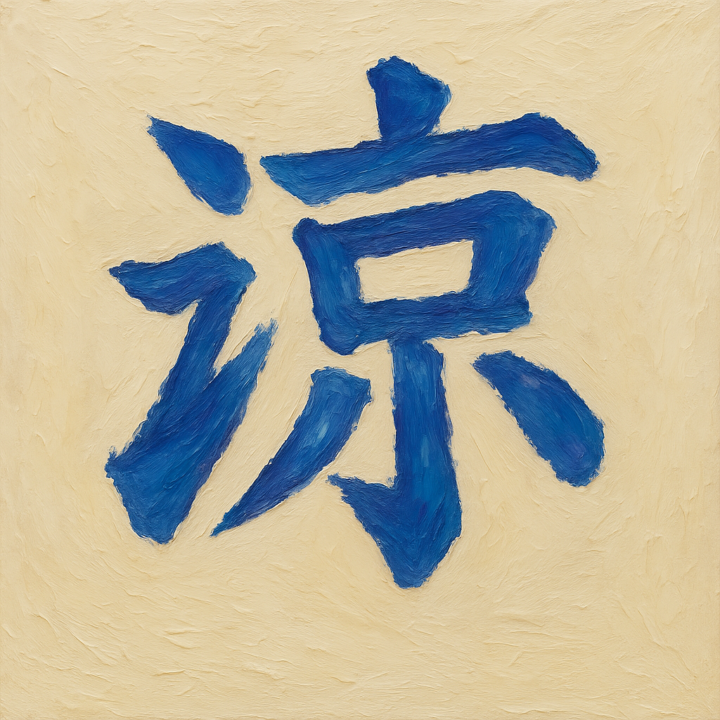 涼 Impasto Kanji - Cool