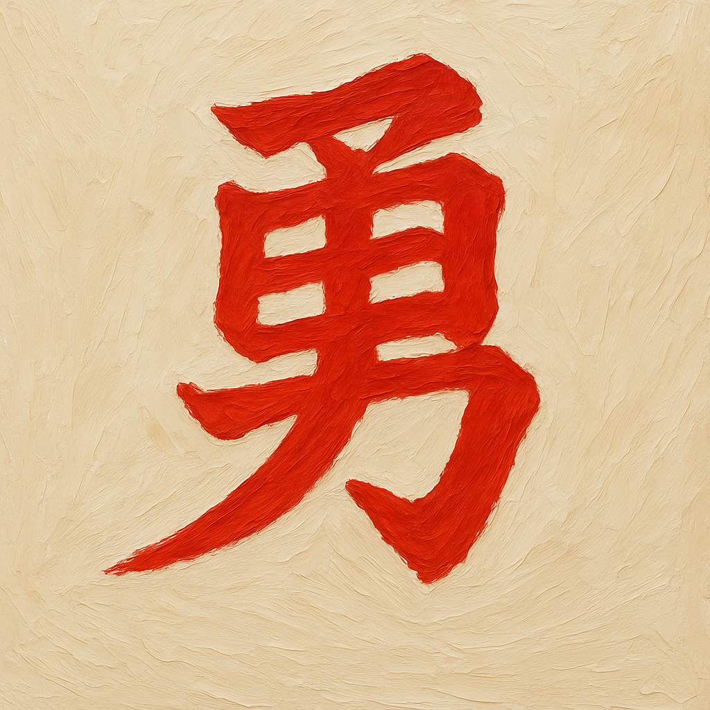 勇 Impasto Kanji - Courage