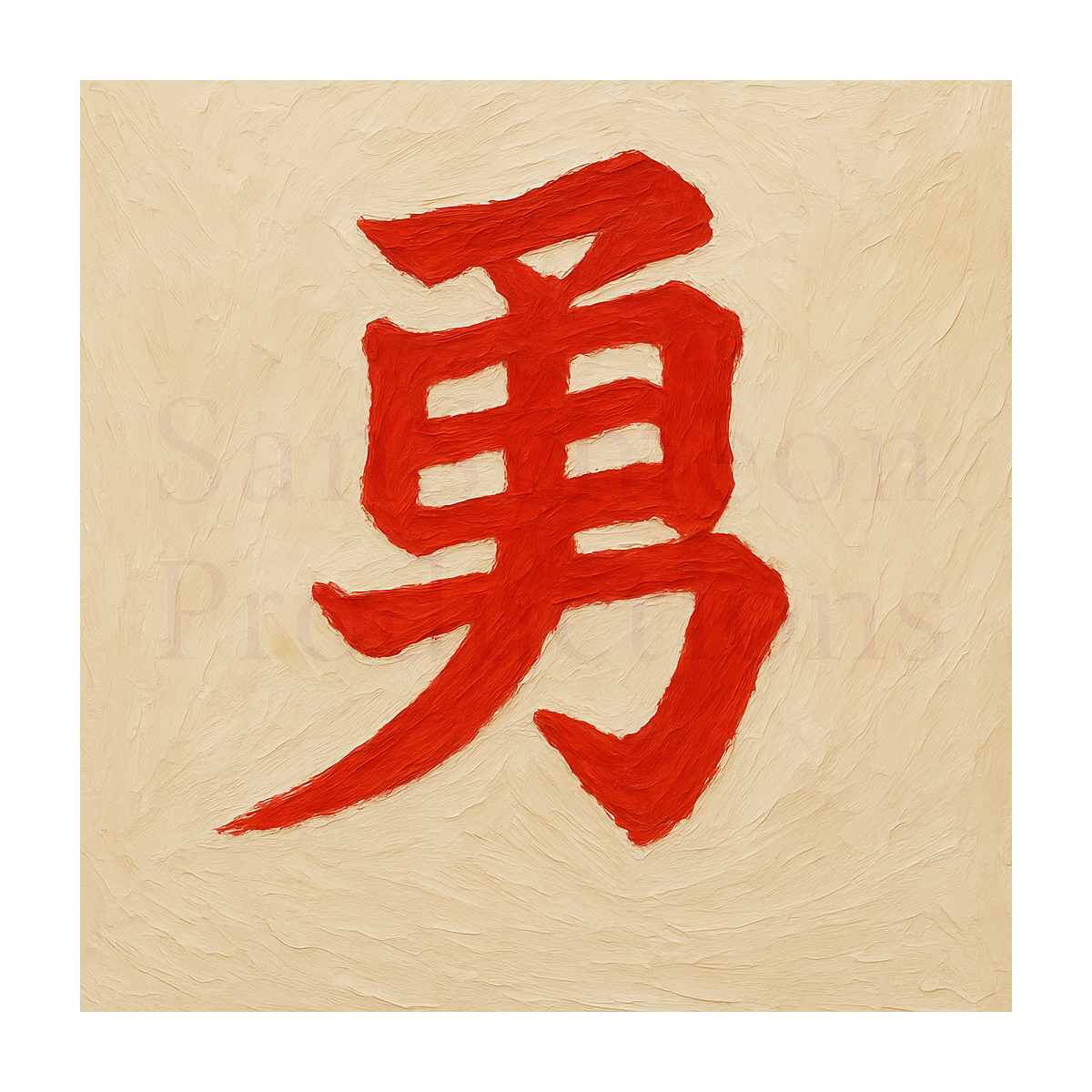 勇 Impasto Kanji - Courage