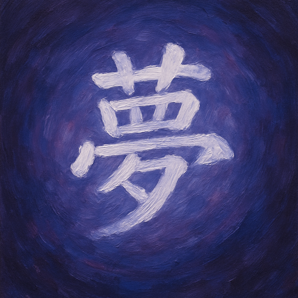 夢 Impasto Kanji - Dream