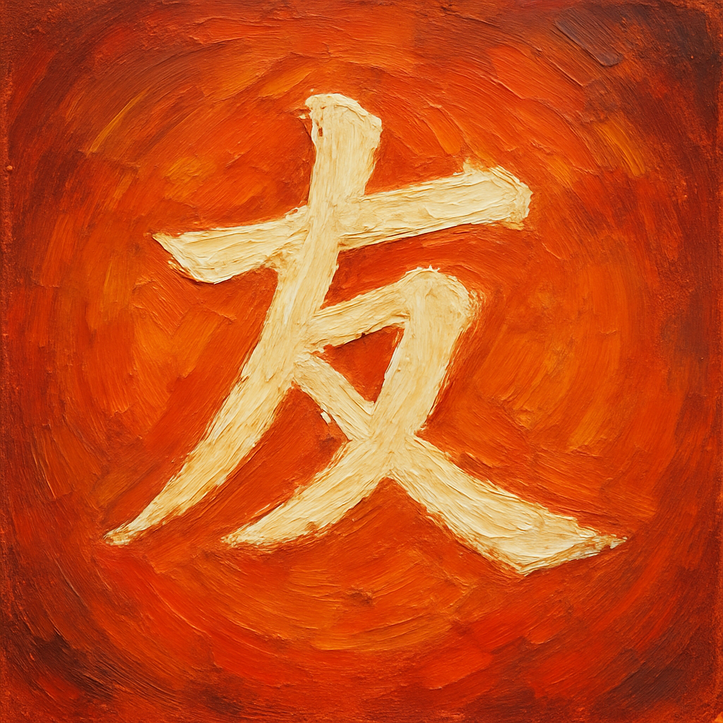 友 Impasto Kanji - Friendship