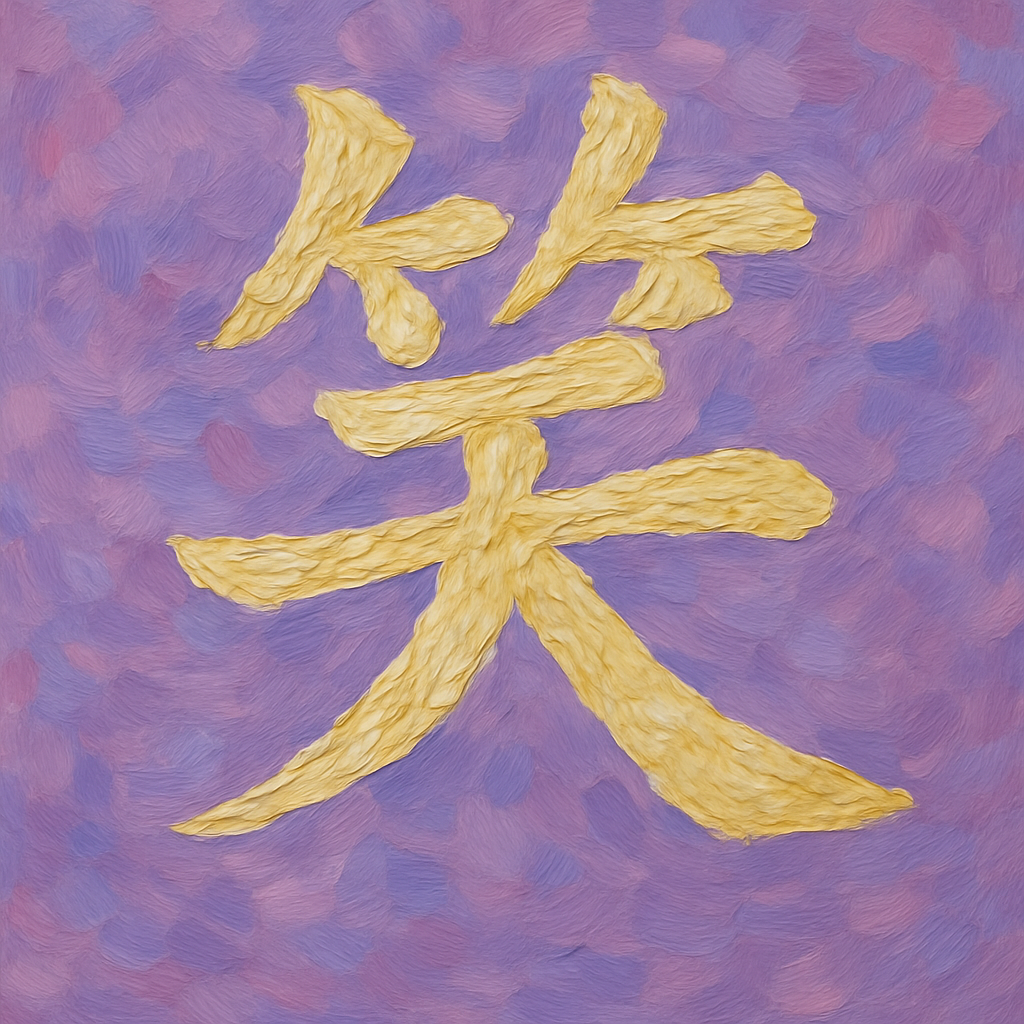 笑 Impasto Kanji - Laughter