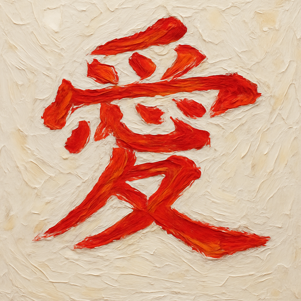 愛 Impasto Kanji - Love