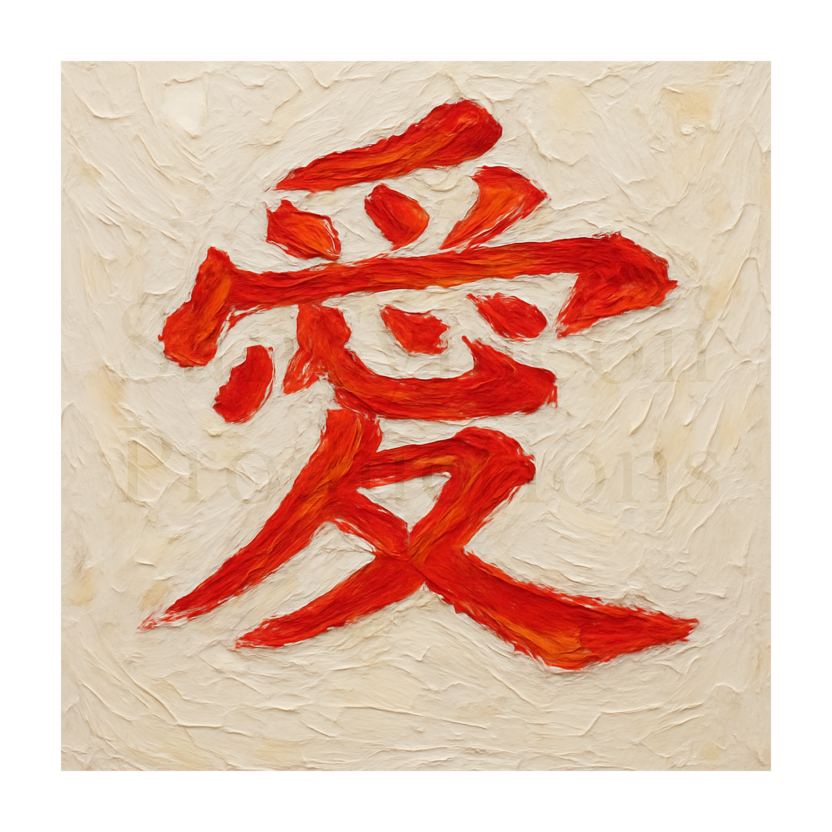 愛 Impasto Kanji - Love