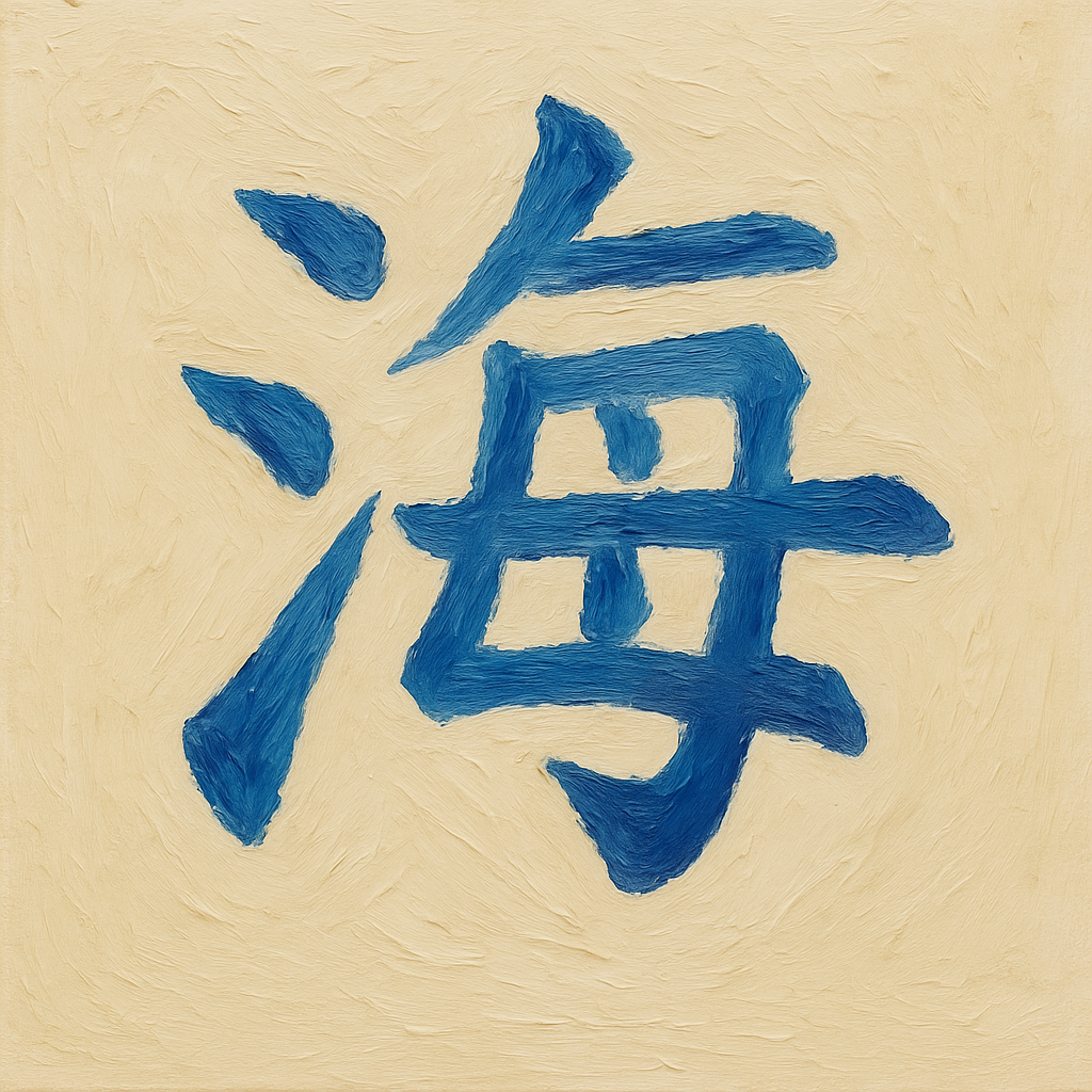 海 Impasto Kanji - Sea