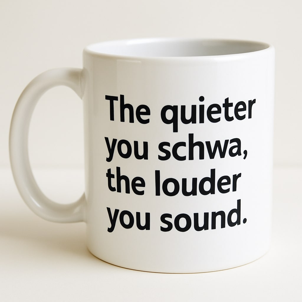 The Quieter You Schwa Mug